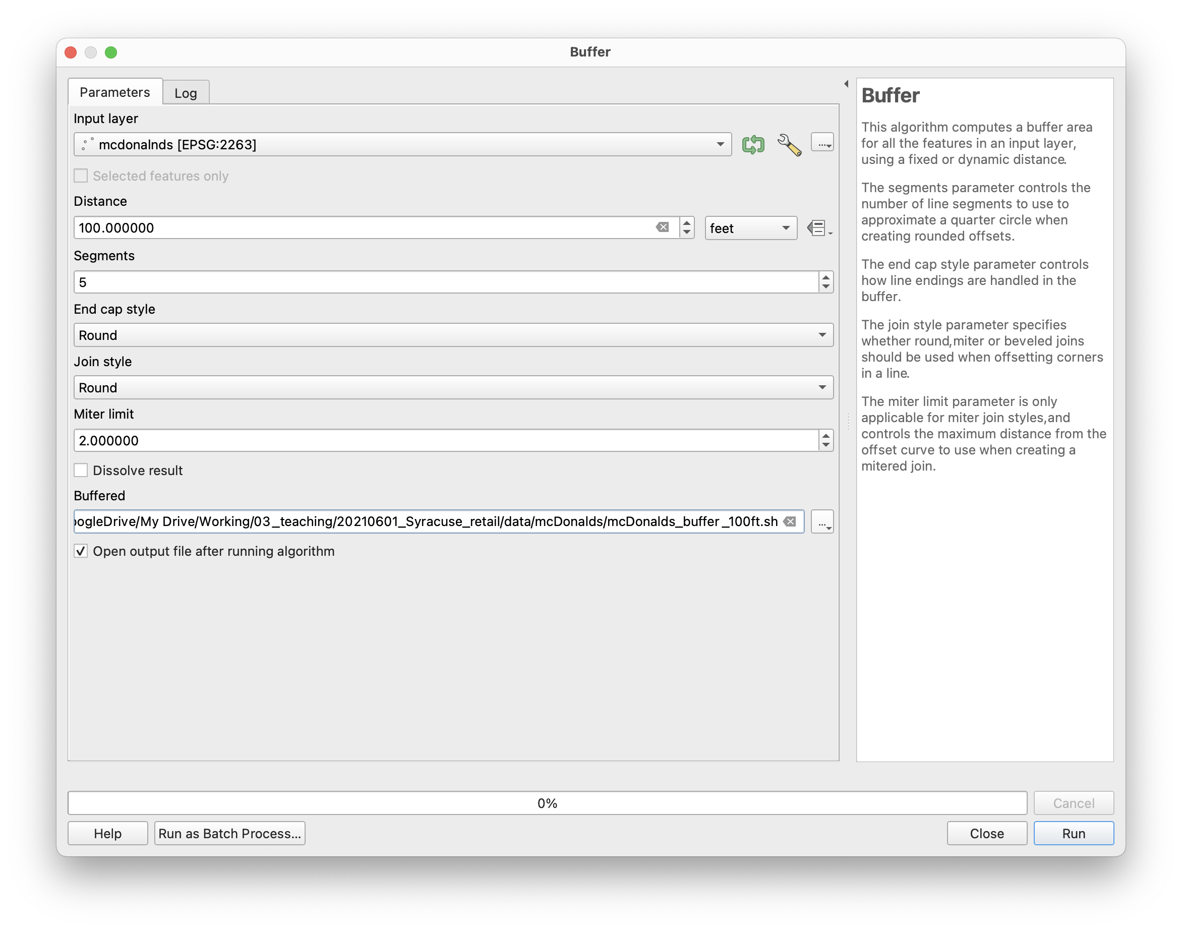buffer options